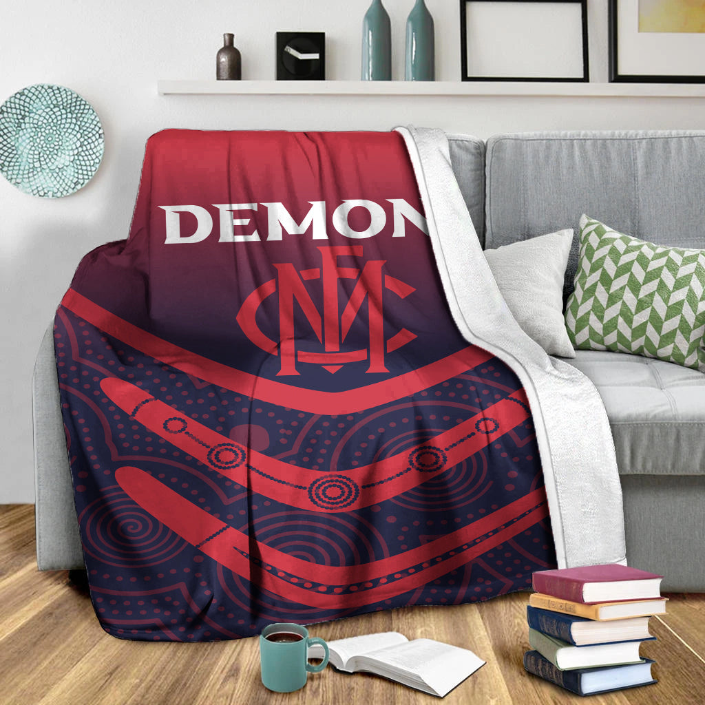 melbourne-demons-blanket-aboriginal-dot-painting