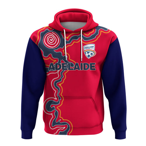 custom-personalised-adelaide-united-hoodie-indigenous-dot-painting-art