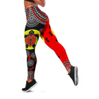 aboriginal-legging-turtle-footprint-circle-dot-painting