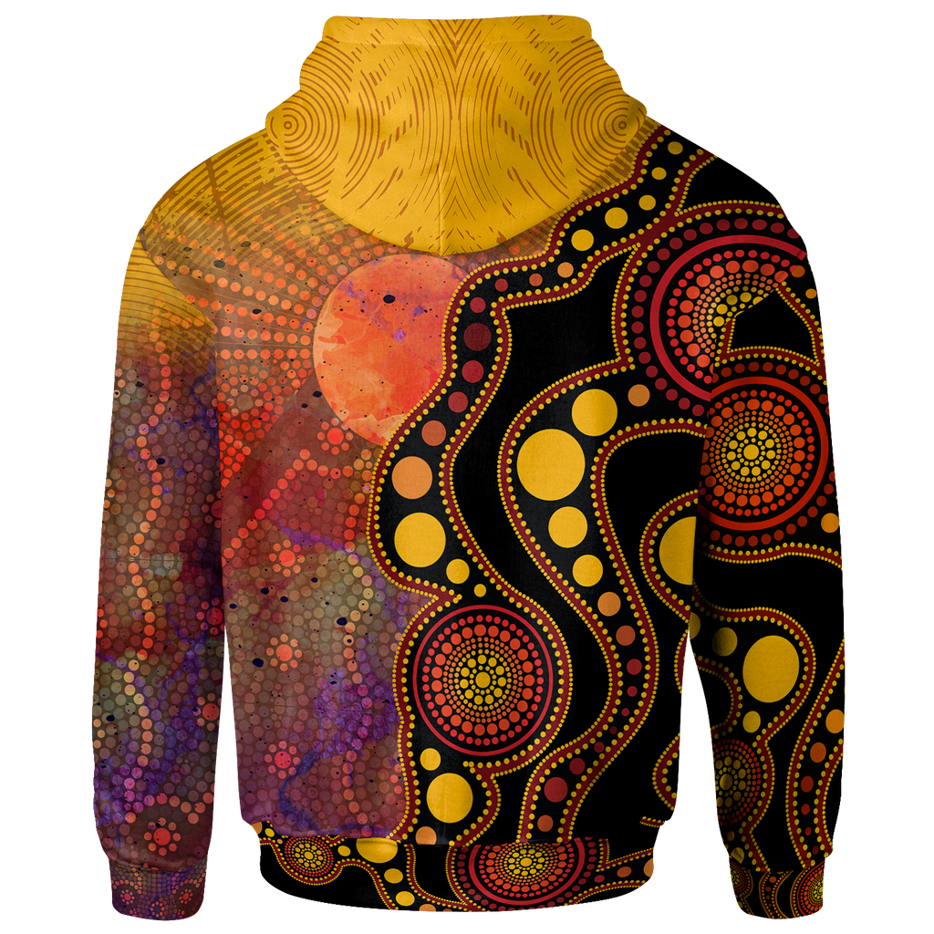 aboriginal-hoodie-australia-indigenous-flag-circle-dot-painting-art-golden