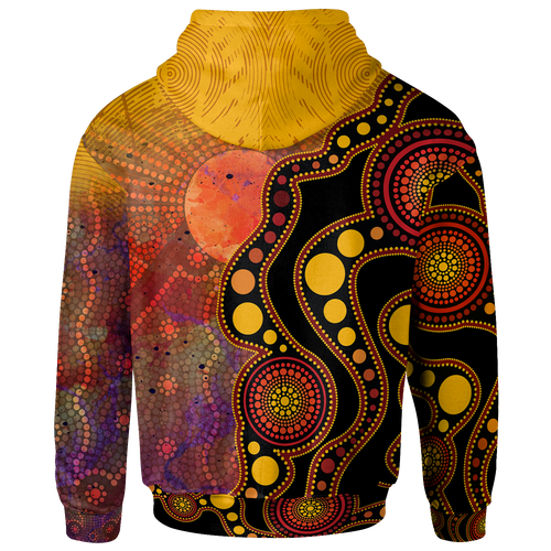 aboriginal-hoodie-australia-indigenous-flag-circle-dot-painting-art-golden