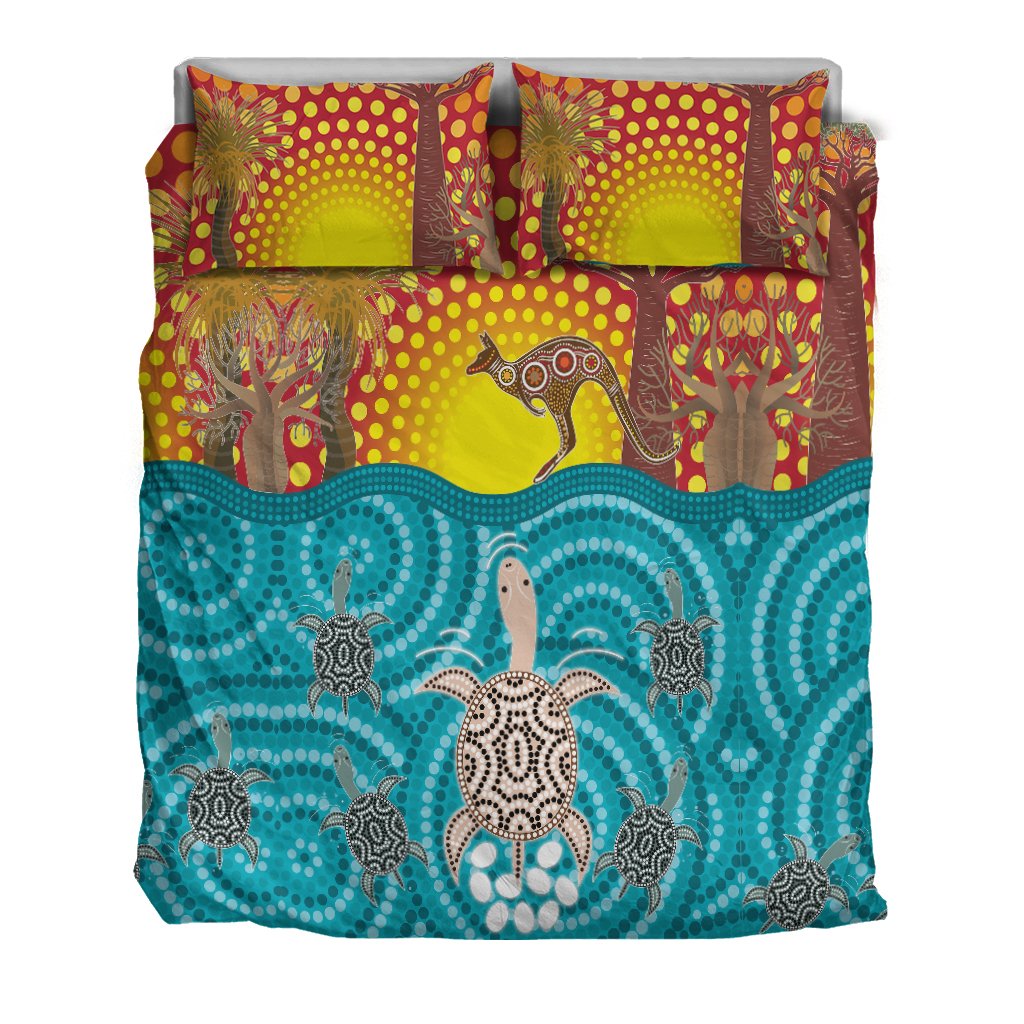 aboriginal-bedding-set-turtle-and-kangaroo-aboriginal-life