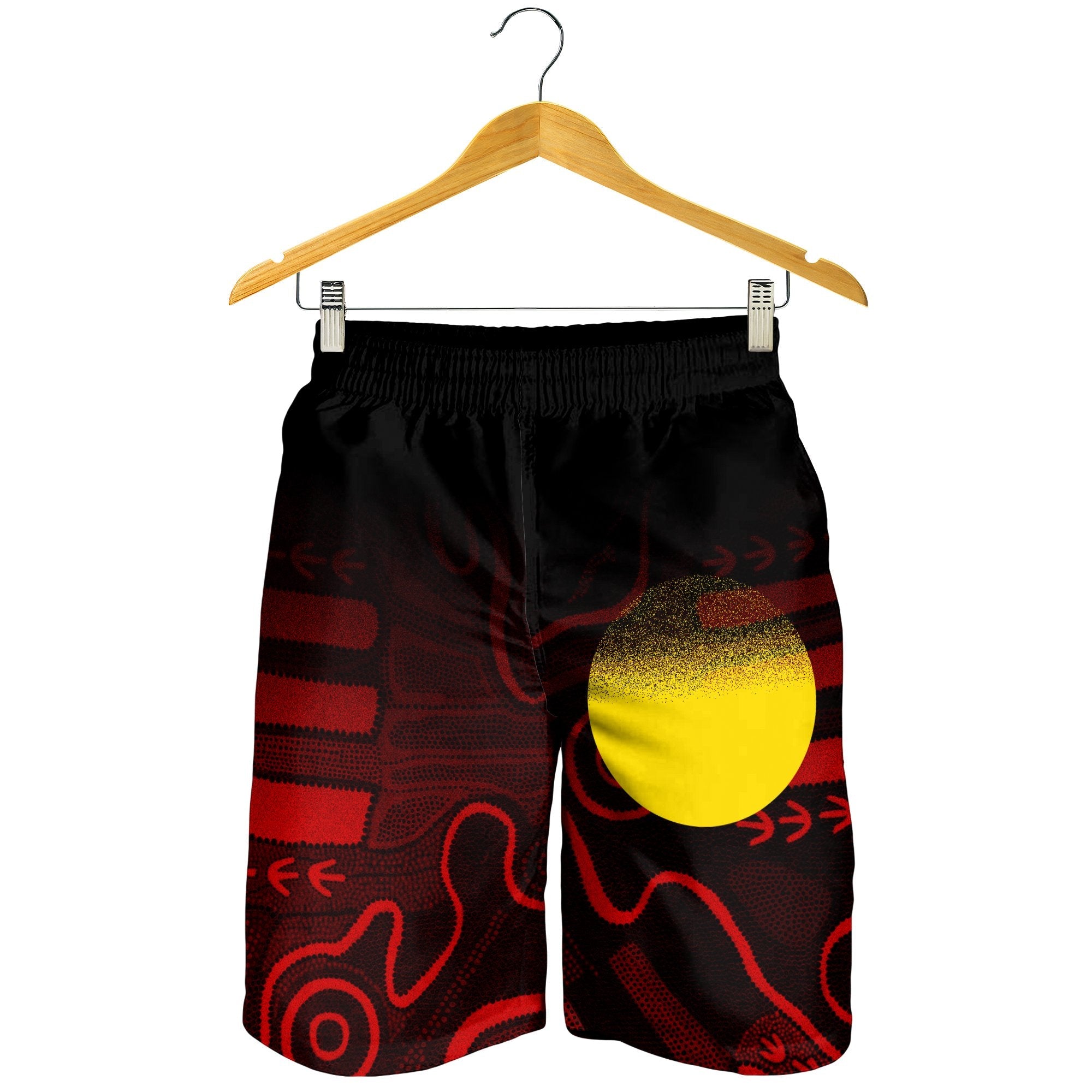 aboriginal-mens-shorts-indigenous-flag-grunge-style