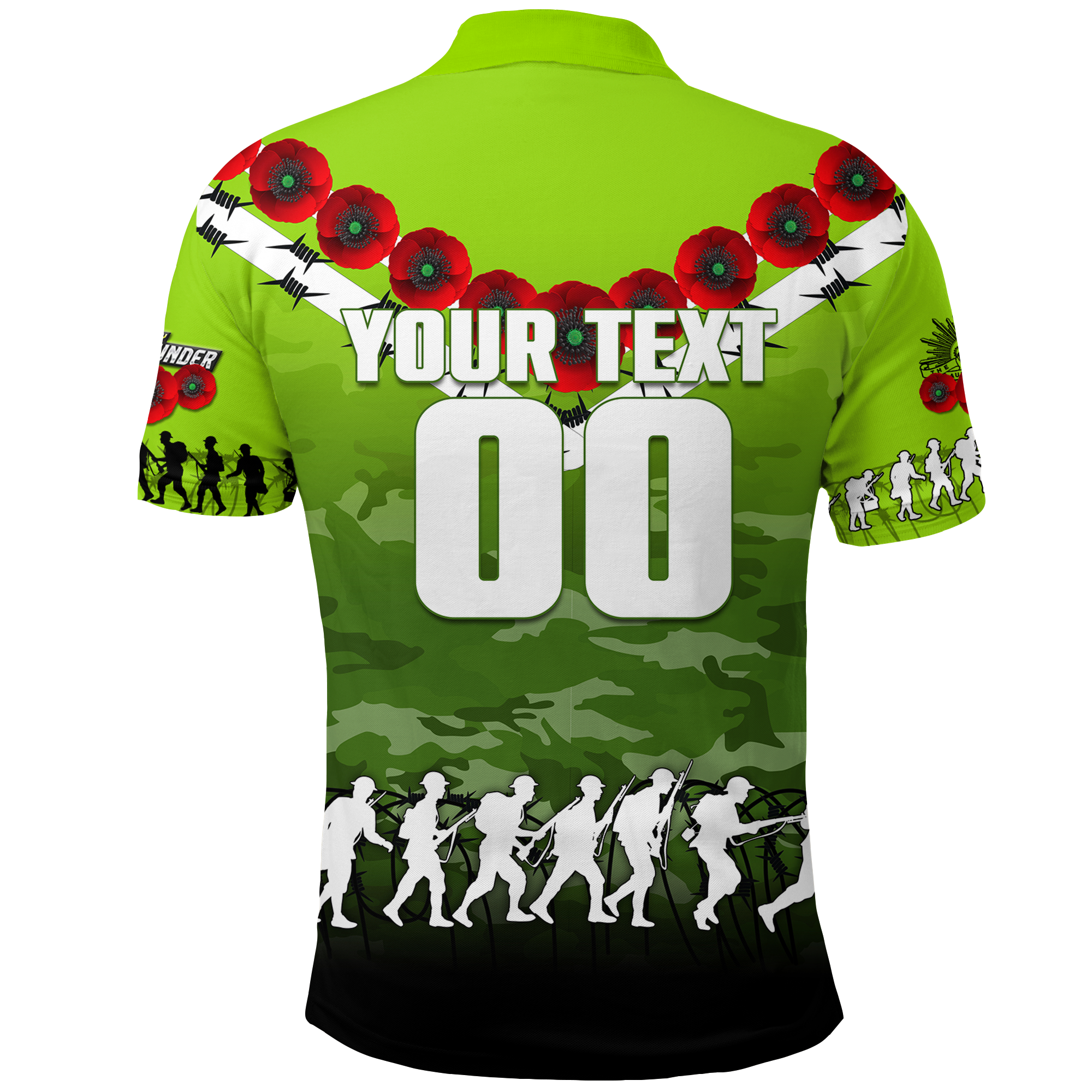custom-personalised-sydney-thunder-anzac-2022-polo-shirt-camouflage-with-poppy
