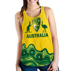 (Custom Personalised) Australia Cricket Aboriginal Pattern Women Tank Top - LT2