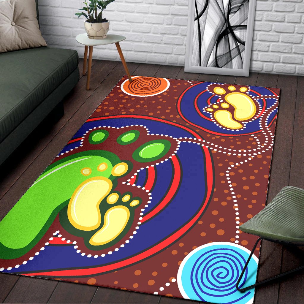 aboriginal-area-rug-mom-and-son-footprint-aboriginal-style
