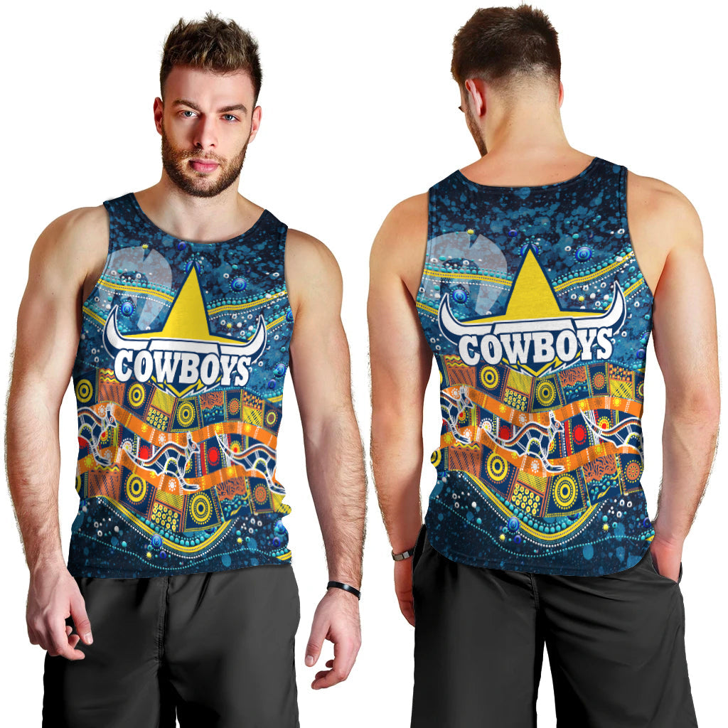 naidoc-week-cowboys-mens-tank-top-aboriginal-dot-painting