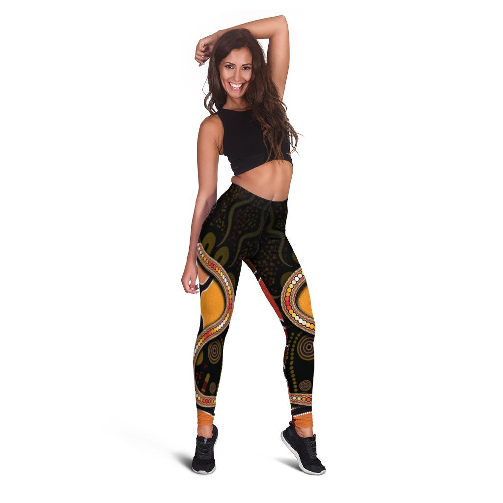 leggings-aboriginal-snake-with-dot-painting