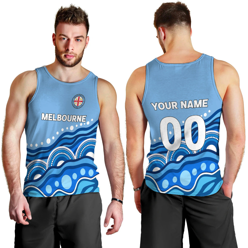 custom-personalised-melbourne-men-tank-top-indigenous-dot-painting-art