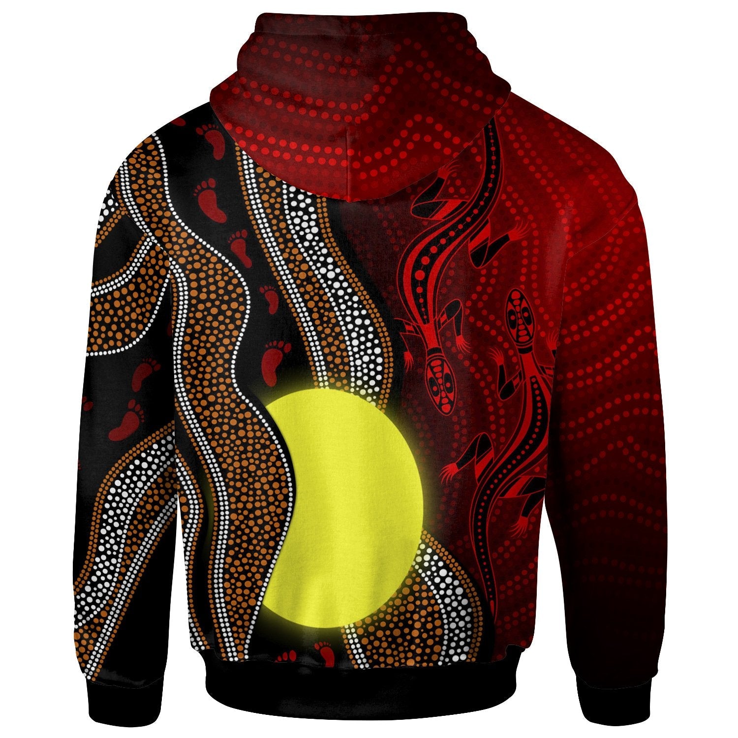 aboriginal-hoodie-aboriginal-flag-lizard-dot-painting-style-for-kids