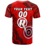 (Custom Personalised) Melbourne Renegades Aboriginal Art Cricket 2022 T-Shirt - LT12