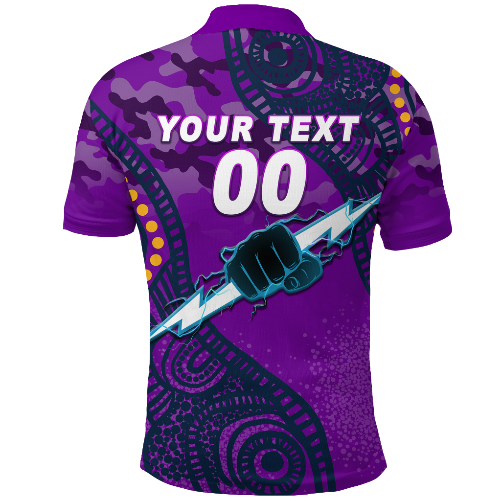 (Custom Personalised) Storm Rugby ANZAC Day Camouflage Indigenous Art Polo Shirt - LT12