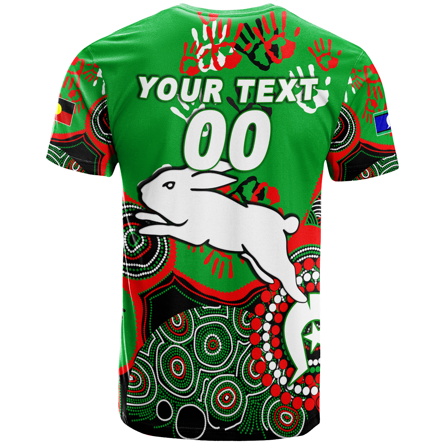 custom-personalised-rabbitohs-rugby-naidoc-2022-aboriginal-t-shirt