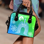 Torres Strait Islander Shoulder Handbag - Dhari Mask Ocean Style - Vibe Hoodie