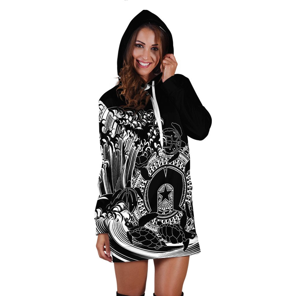 aboriginal-hoodie-dress-torres-strait-islands-in-wave-black