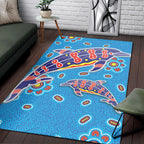 aboriginal-area-rug-dreamtime-dolphin-aboriginal-style