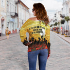 Anzac Women's Off Shoulder Sweater - Australian and New Zealand Army Corps - Vibe Hoodie