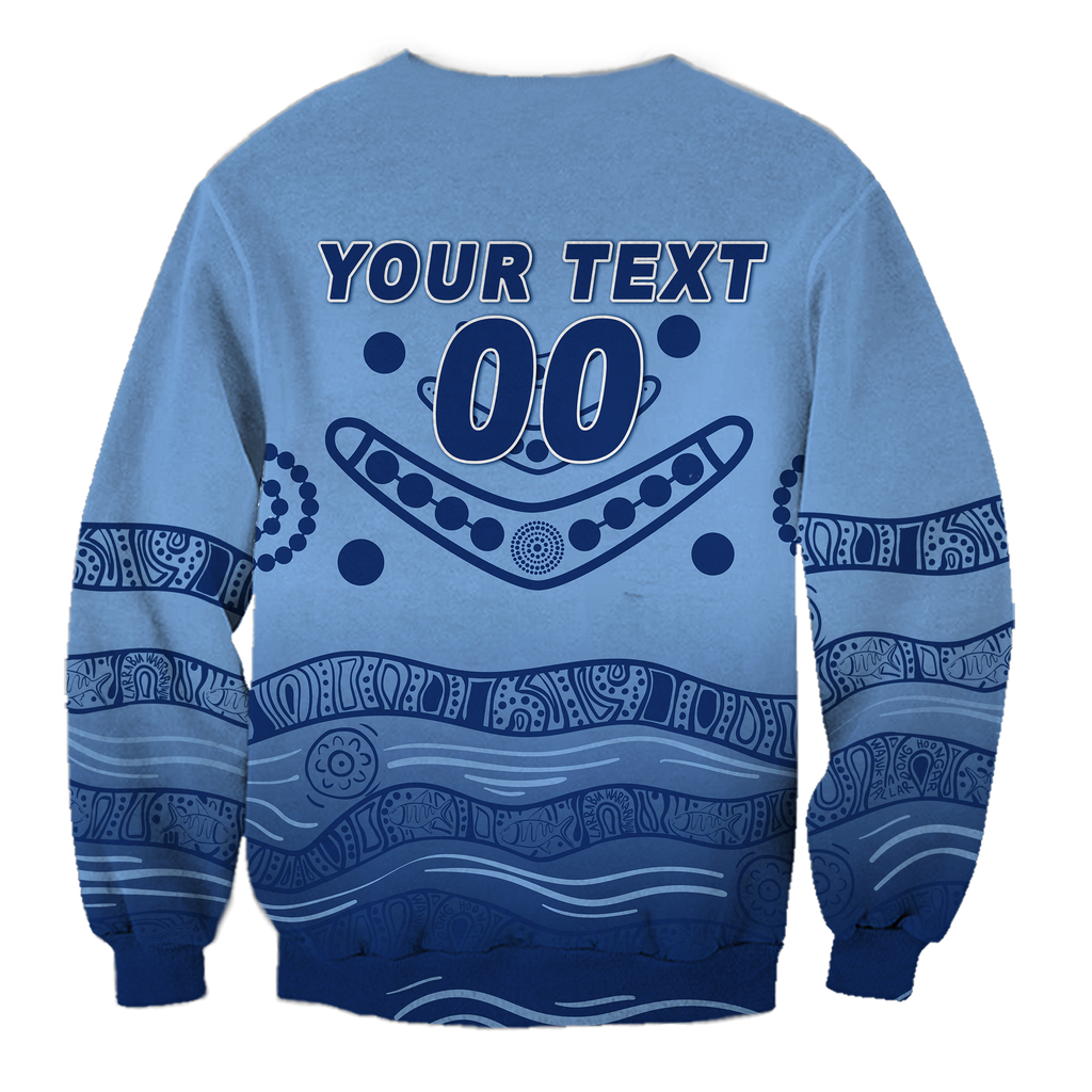 (Custom Personalised) New South Wales Blues Aboriginal Indigenous Sweatshirt - LT12
