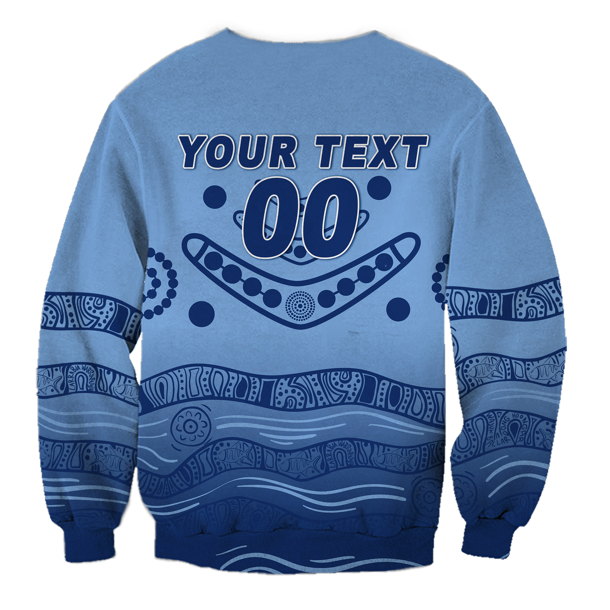 (Custom Personalised) New South Wales Blues Aboriginal Indigenous Sweatshirt - LT12