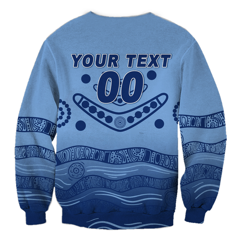 (Custom Personalised) New South Wales Blues Aboriginal Indigenous Sweatshirt - LT12