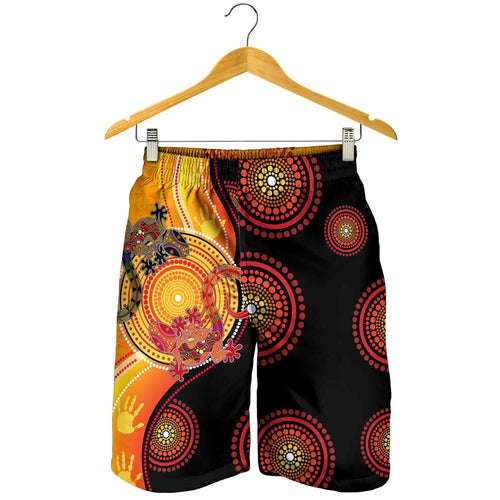 aboriginal-mens-shorts-couple-aboriginal-lizards