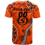 (Custom Personalised) Perth Scorchers ANZAC Day Aboriginal T-Shirt - LT12