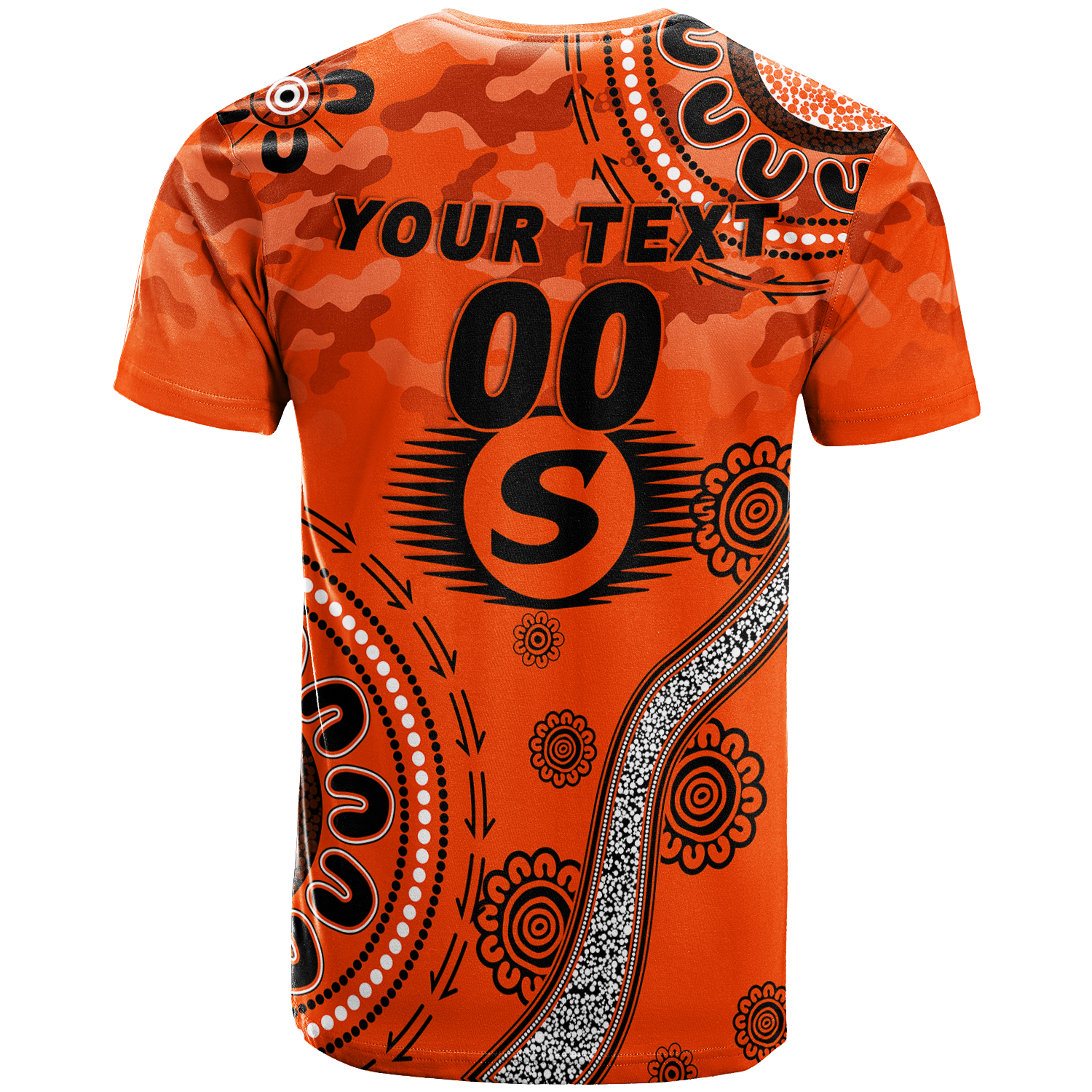 (Custom Personalised) Perth Scorchers ANZAC Day Aboriginal T-Shirt - LT12