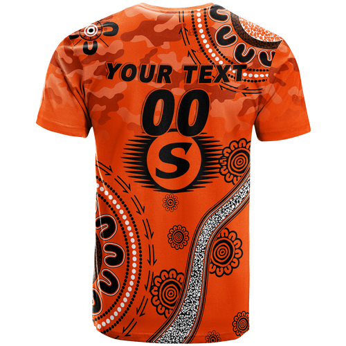 (Custom Personalised) Perth Scorchers ANZAC Day Aboriginal T-Shirt - LT12