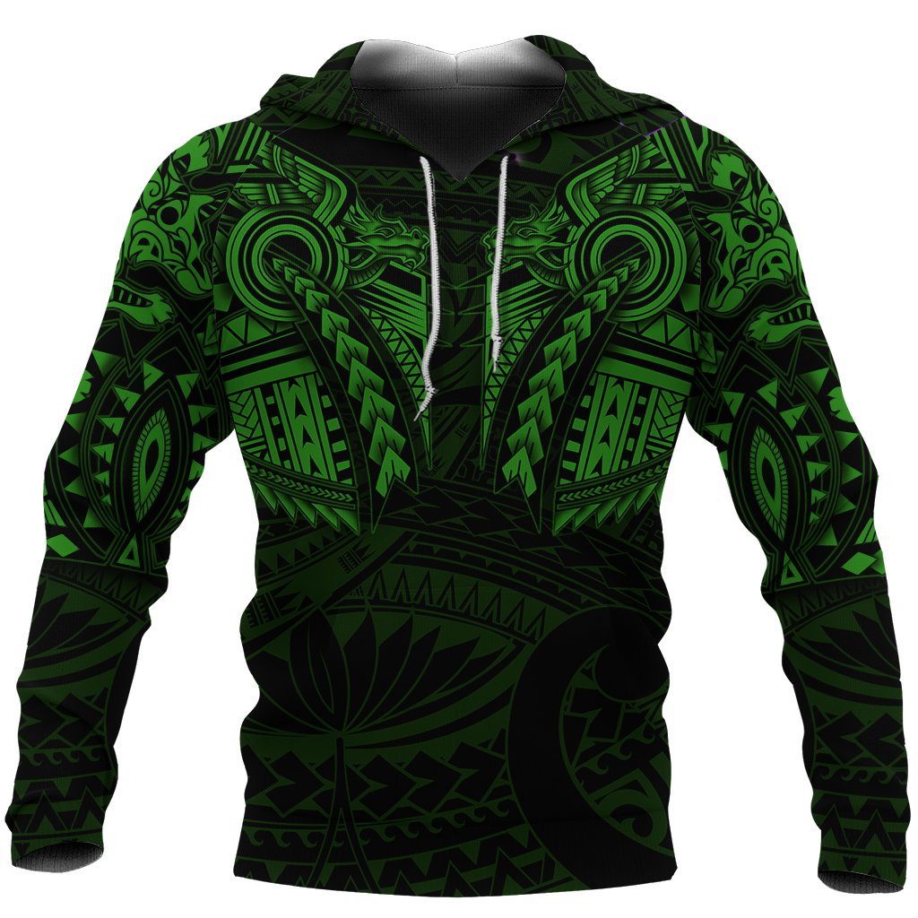 new-zealand-hoodie-maori-tattoo-wolf-dragon-pullover-hoodie-green