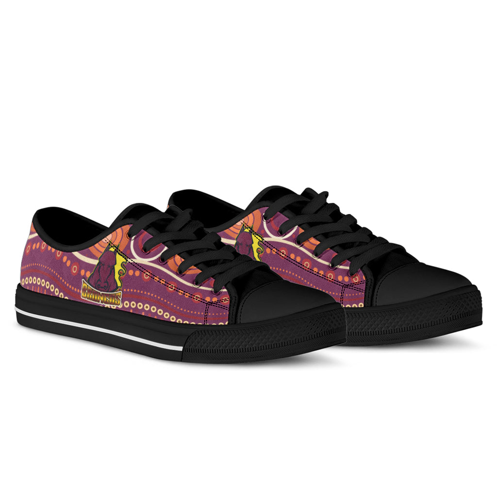 broncos-rugby-low-top-shoes-horse-aboriginal-patterns
