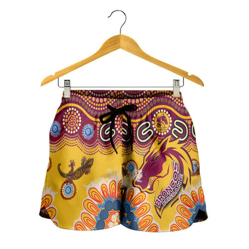 Broncos Rugby Custom Women Shorts - Super Indigenous Broncos Women Shorts