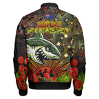 sharks-rugby-bomber-jacket-custom-anzac-sharks-with-remembrance-poppy-and-indigenous-patterns-bomber-jacket