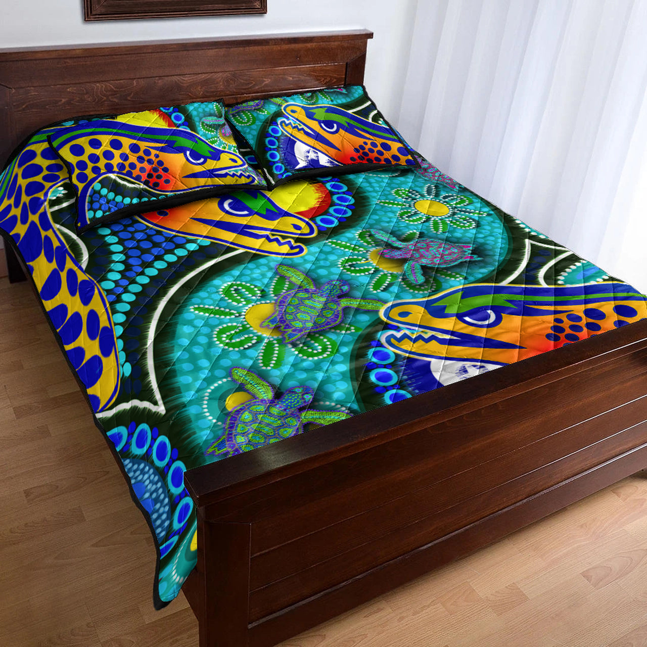 eels-rugby-quilt-bed-set-indigenous-eels-with-aboriginal-and-torres-strait-islander-flag