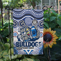 bulldogs-rugby-born-bred-flag-custom-indigenous-bulldogs-with-rugby-ball-and-aboriginal-patterns-flag