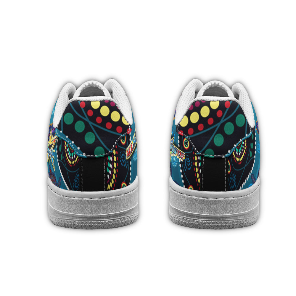 indigenous-all-stars-rugby-low-top-sneakers-f1-dreamtime-turtle-with-aboriginal-dot-painting-art-low-top-sneakers