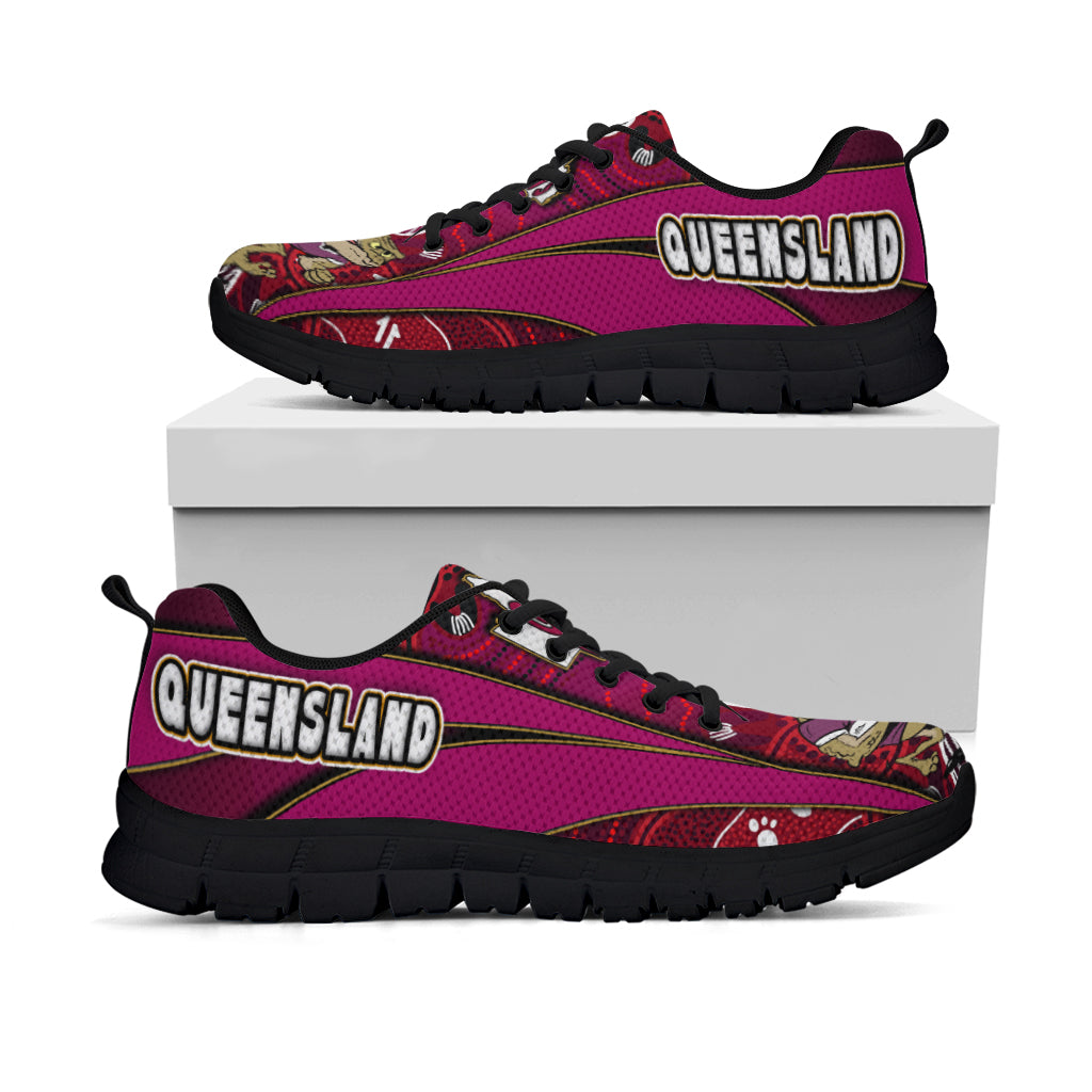 queensland-rugby-league-sneakers-queensland-maroons-mascot-aboriginal-art-state-of-origin-high-sneakers