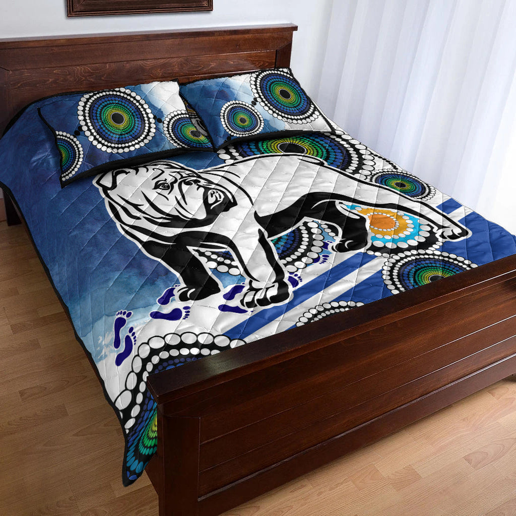 bulldogs-rugby-quilt-bed-set-custom-indigenous-bulldogs-quilt-bed-set