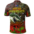 sharks-rugby-polo-shirt-custom-anzac-sharks-with-remembrance-poppy-and-indigenous-patterns-polo-shirt
