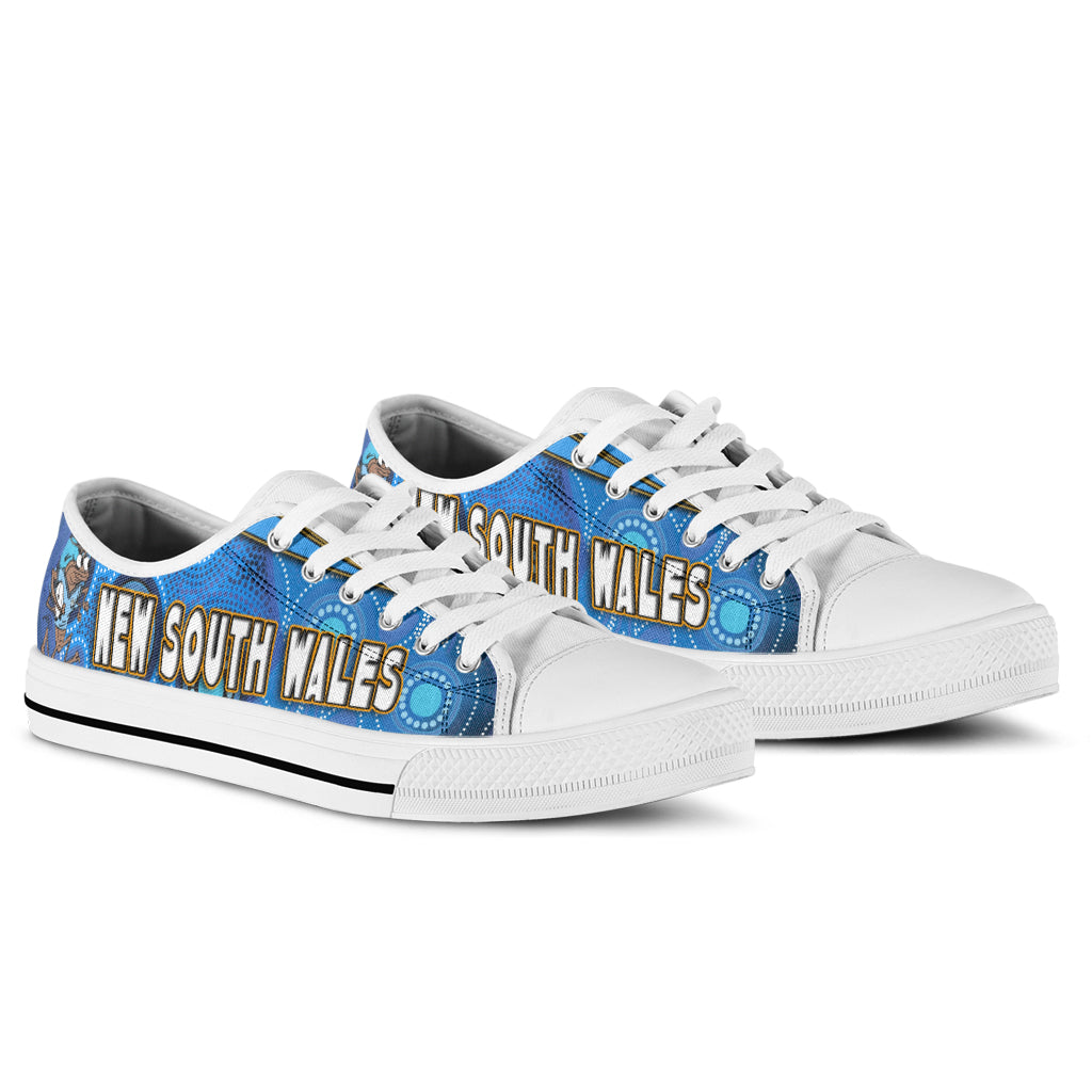 new-south-wales-rugby-league-teamlow-top-shoes-new-south-wales-blues-mascot-aboriginal-art-state-of-origin