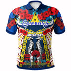 cowboys-rugby-anzac-day-watercolour-polo-shirt-custom-remembrance-cowboys-with-poppy-flower