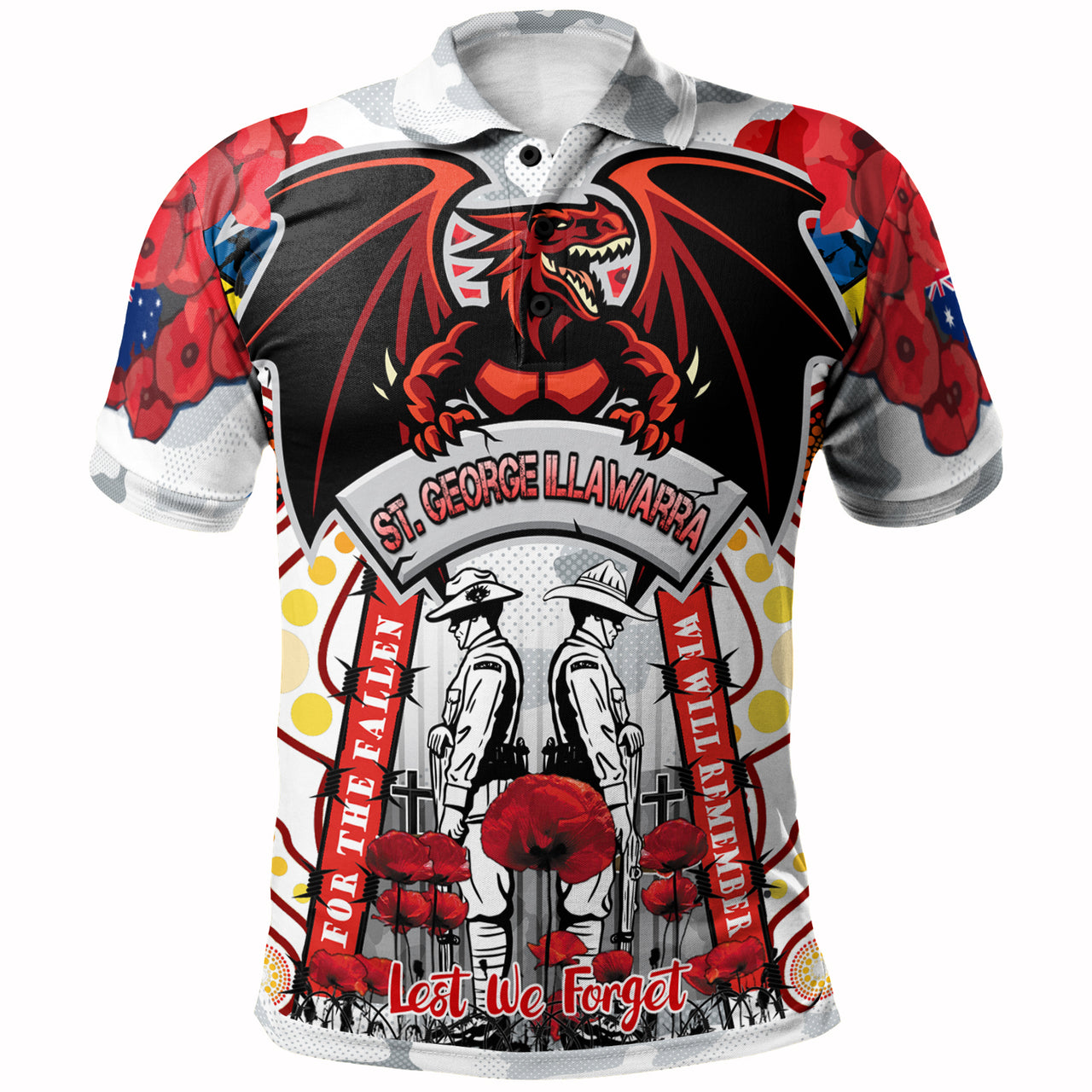 st-george-rugby-anzac-day-watercolour-custom-polo-shirt-remembrance-dragons-with-poppy-flower