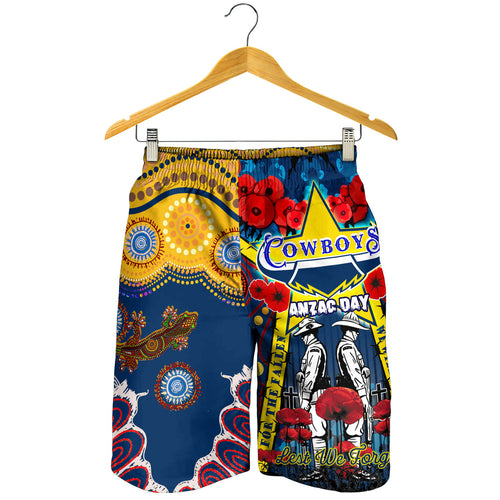 cowboys-anzac-day-watercolour-rugby-men-short-custom-remembrance-cowboys-with-poppy-flower