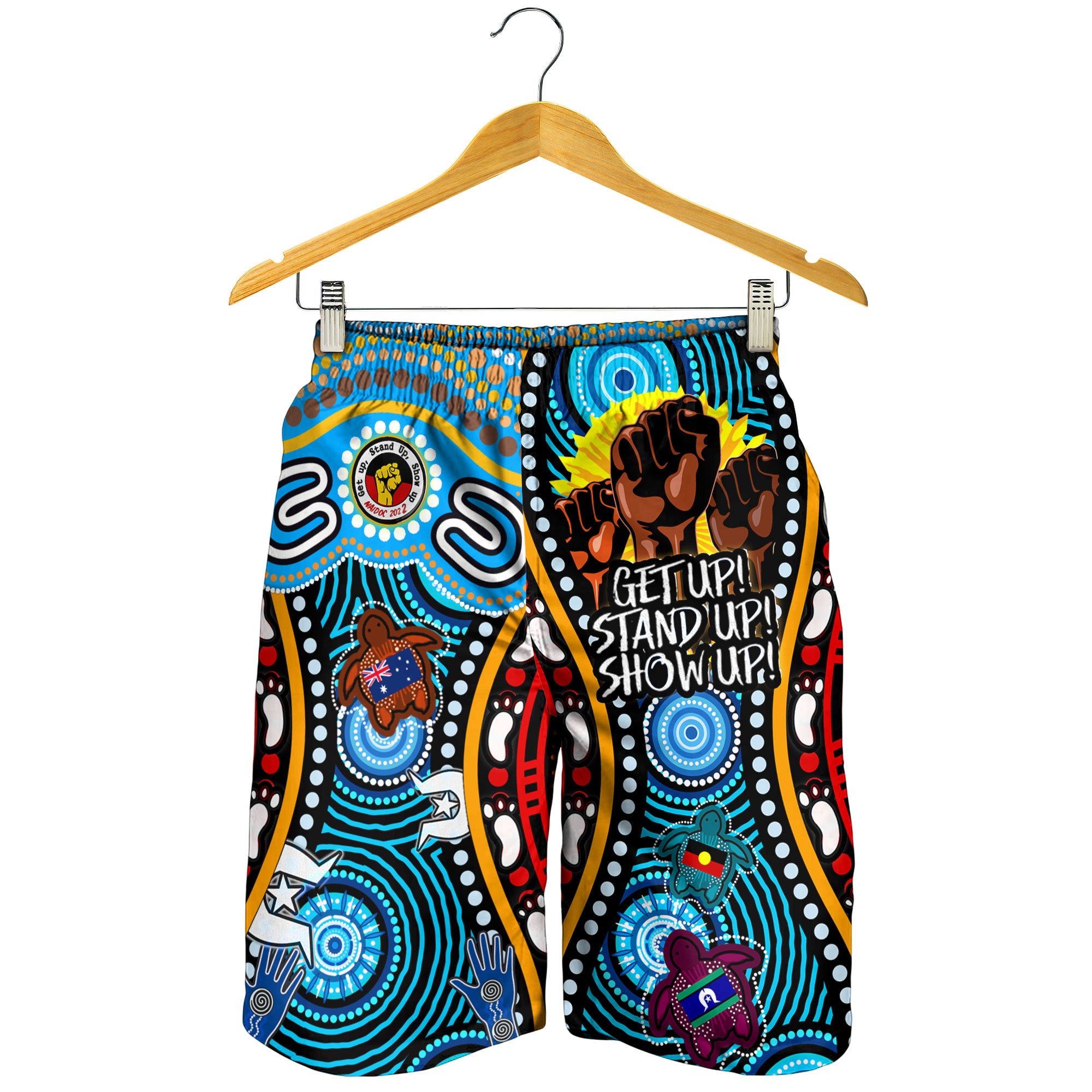 australia-naidoc-week-2022-custom-men-short-aboriginal-inspired-and-torres-strait-islander-get-up-stand-up-show-up