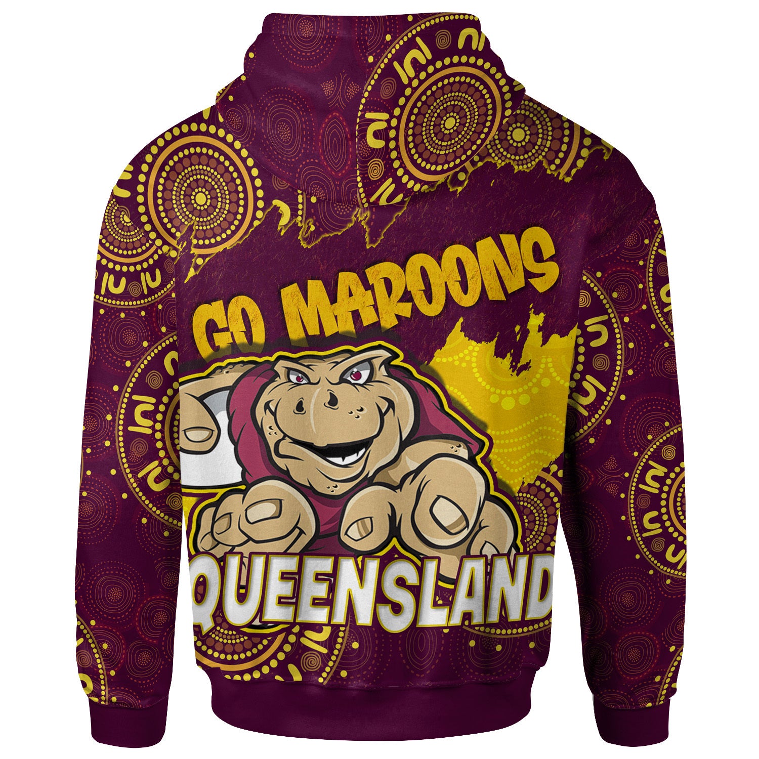 queensland-rugby-league-team-hoodie-custom-qld-cane-toad-state-of-origin-aboriginal-wrap-hoodie