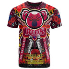 reds-rugby-anzac-aboriginal-custom-watercolour-t-shirt-remembrance-queensland-reds-with-koala-and-poppy-flower