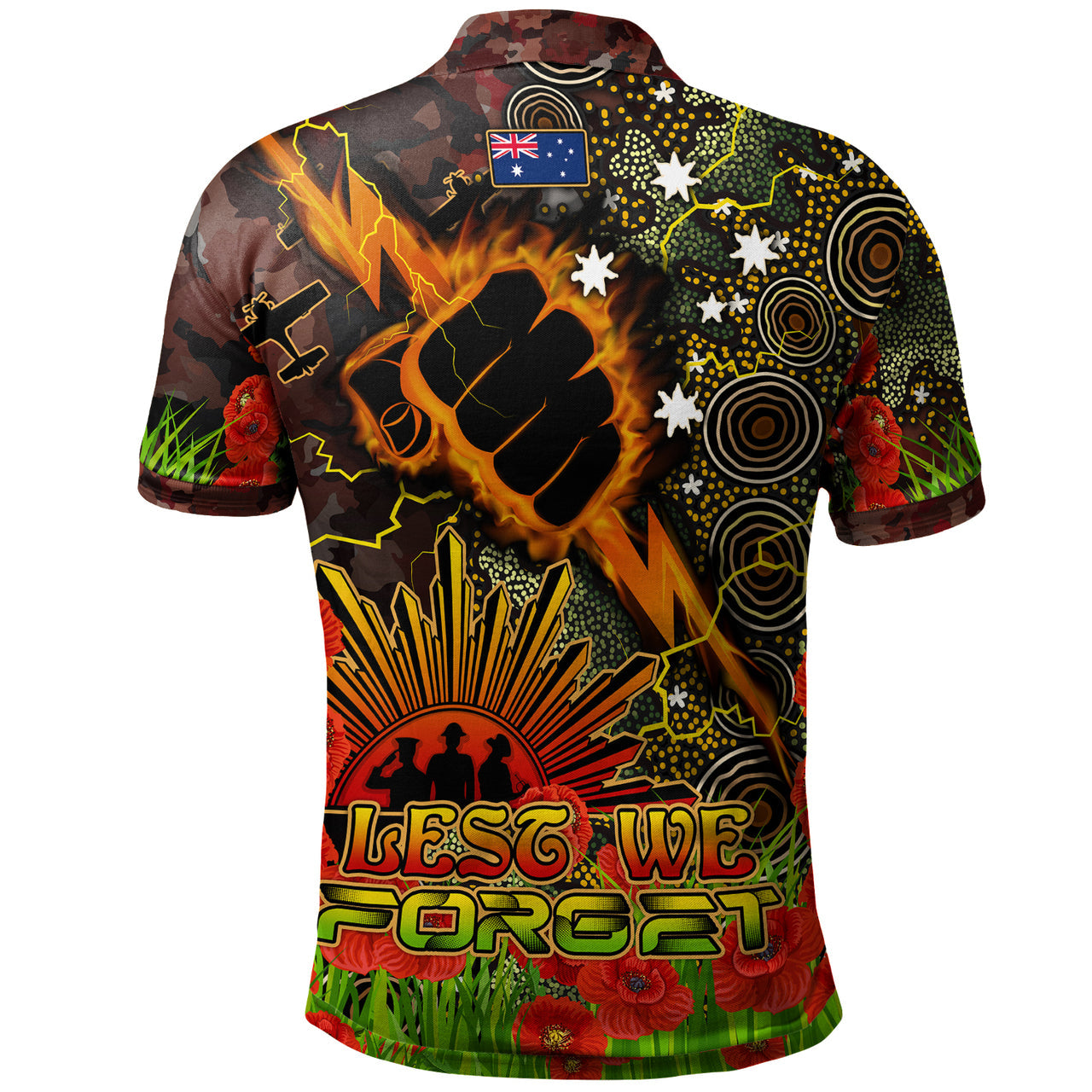 storm-rugby-polo-shirt-custom-anzac-storm-with-remembrance-poppy-and-indigenous-patterns-polo-shirt