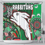 south-sydney-rabbitohs-rugby-custom-shower-curtain-indigenous-dreaming-rabbitohs
