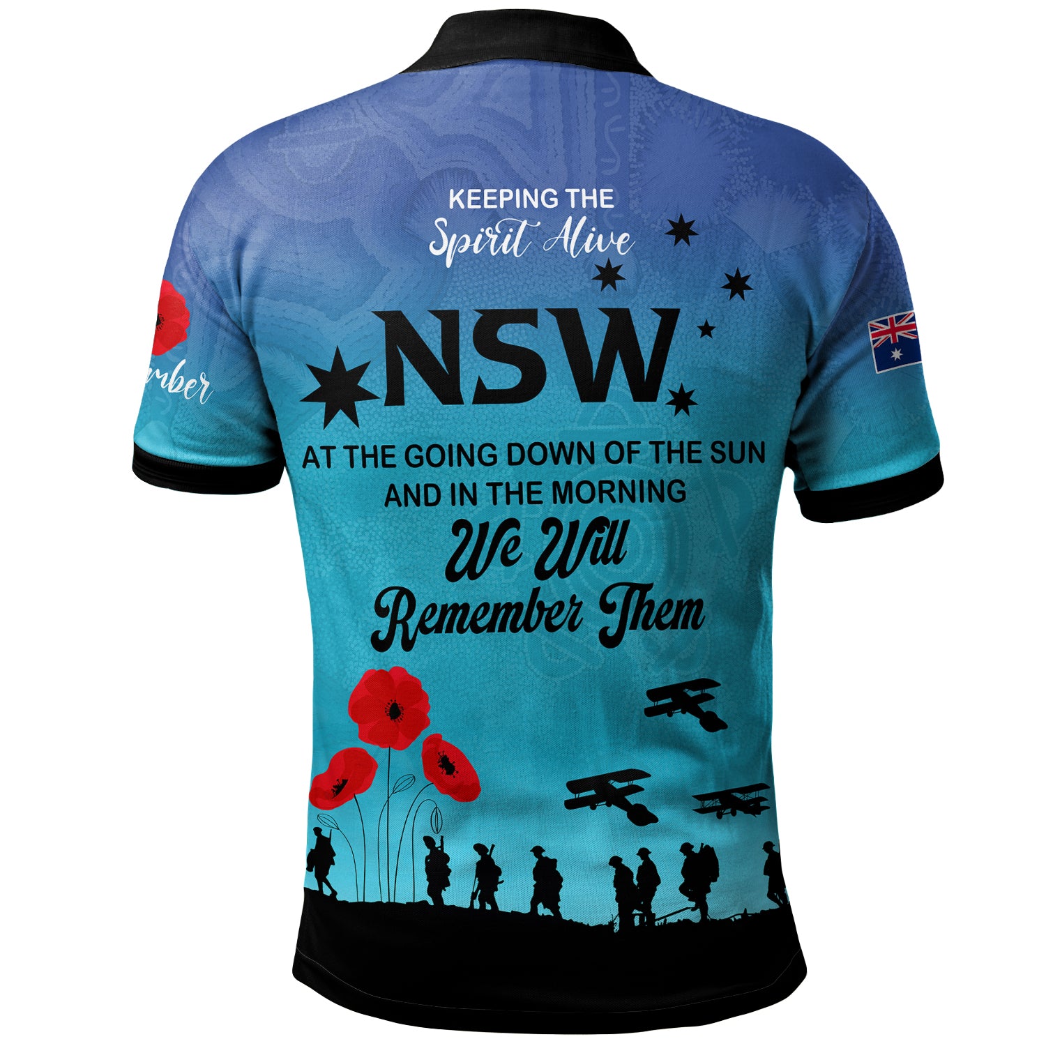 australia-new-south-wales-anzac-custom-polo-shirt-keeping-the-spirit-alive-polo-shirt