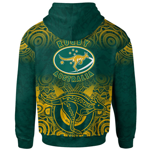 Wallabies Rugby Hoodie - Custom Aboriginal Wallabies Kangaroo Hoodie RLT13