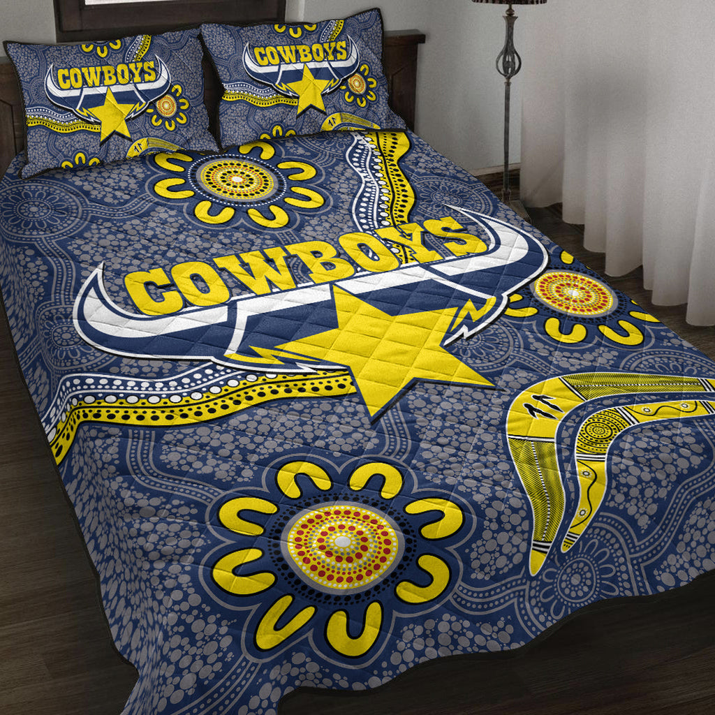cowboys-rugby-quilt-bed-set-aboriginal-boomerang-cowboys-quilt-bed-set